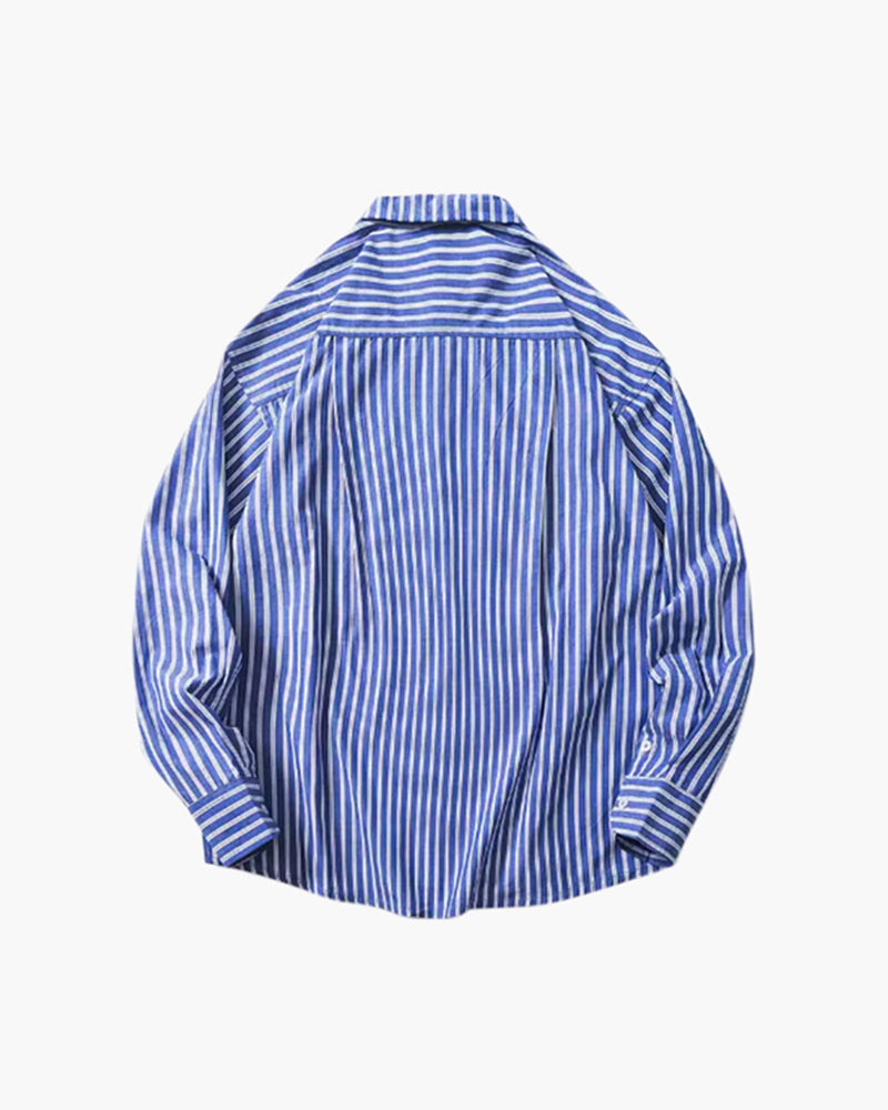 Old Money Camisa Oversized Rayas Algodón