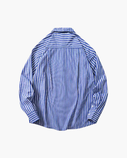Old Money Camisa Oversized Rayas Algodón