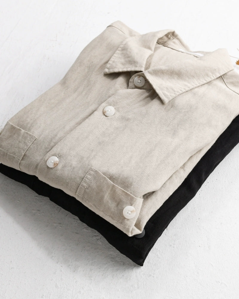 Old Money Portofino Overshirt Beige Negro
