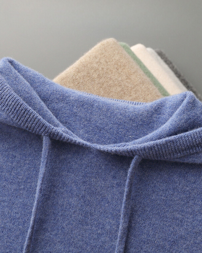 Old Money Sudadera Con Capucha 100% Cashmere Hombre