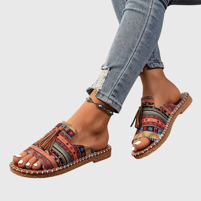 Delacroix Paris Sandalias Boho con Pompones Nathalie