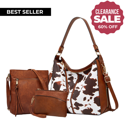 Hypersku Bolso Hobo Lujo Cuero 3-Piezas Set