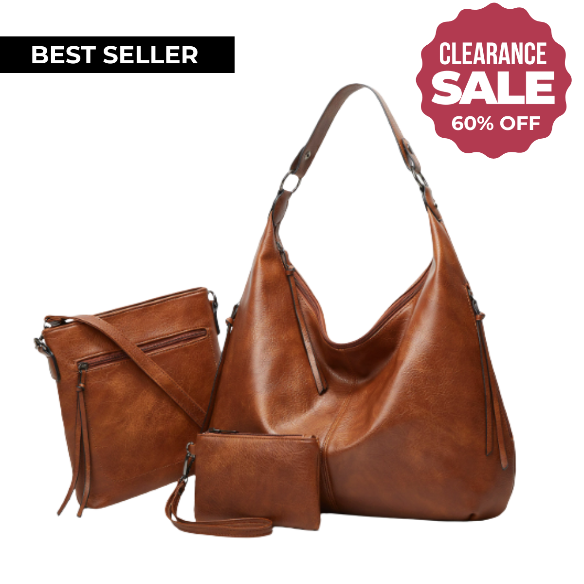 Hypersku Bolso Hobo Suave 3 Piezas