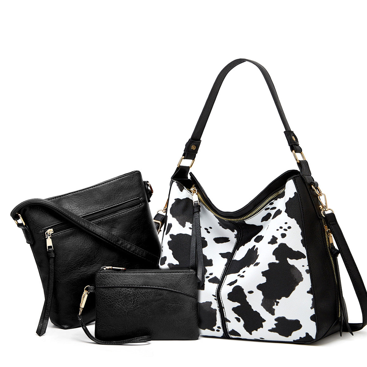 Hypersku Bolso Hobo Lujo Cuero 3-Piezas Set