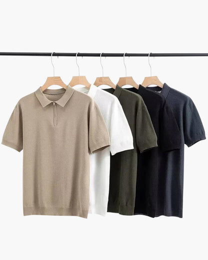 Old Money Marbella Polo Cremallera Malla Premium