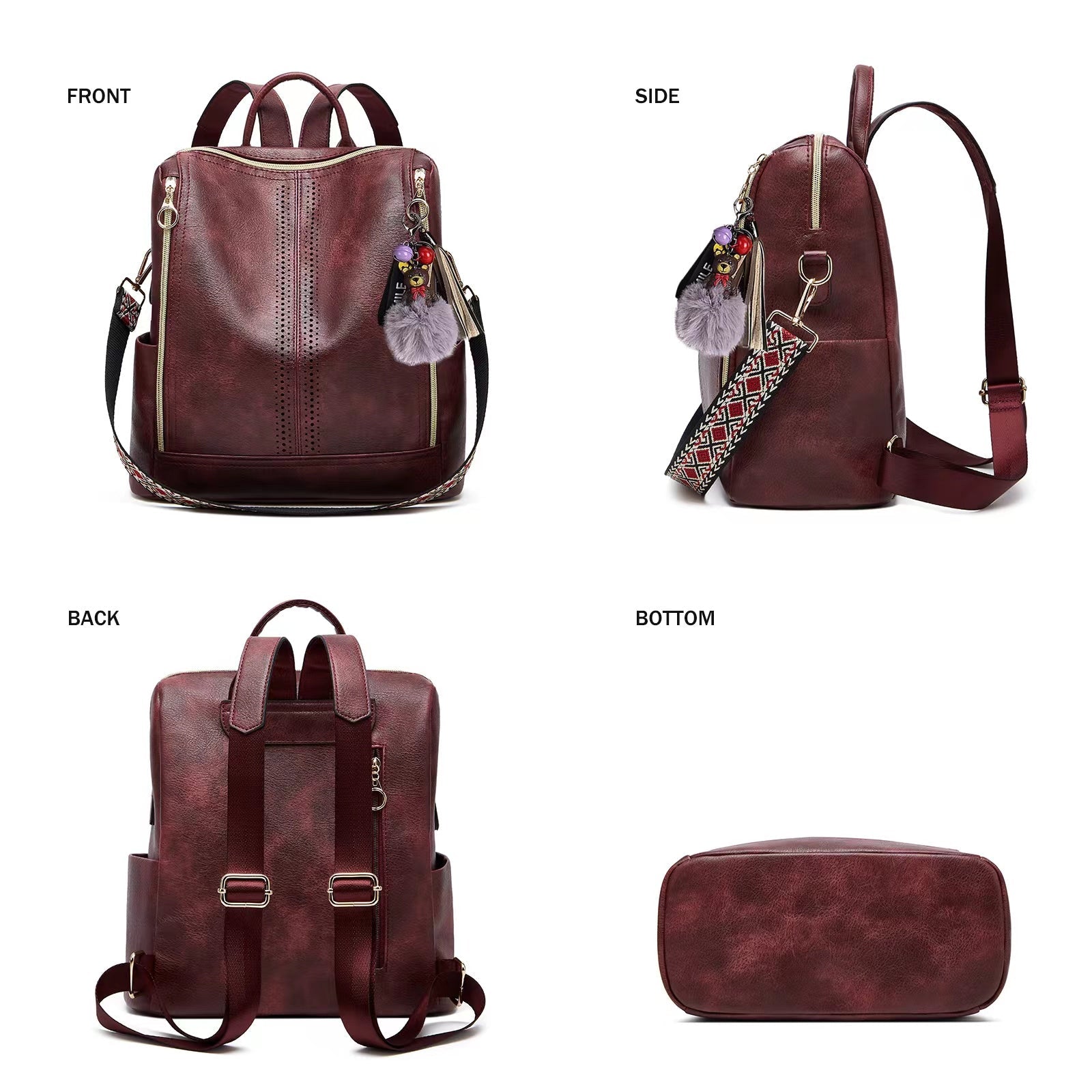 Hypersku Mochila Convertible 2 en 1 Cuero Lujo