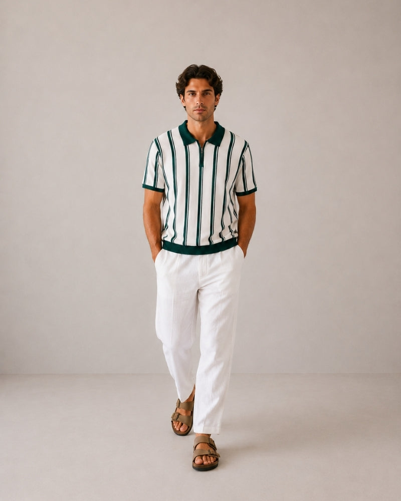 Old Money Modena Jersey De Punto Cremallera Media Hombre