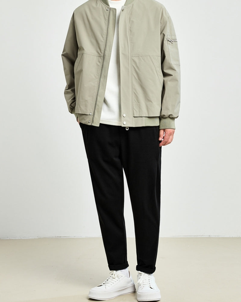 Old Money Chaqueta Bomber Minimalista Hombre
