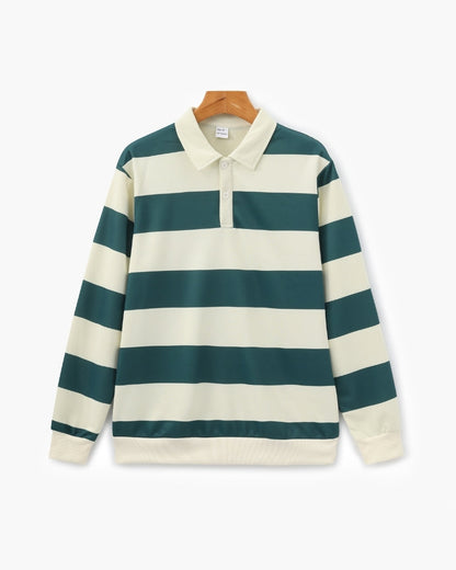 Old Money Polo Rugby Rayas Vintage Hombre