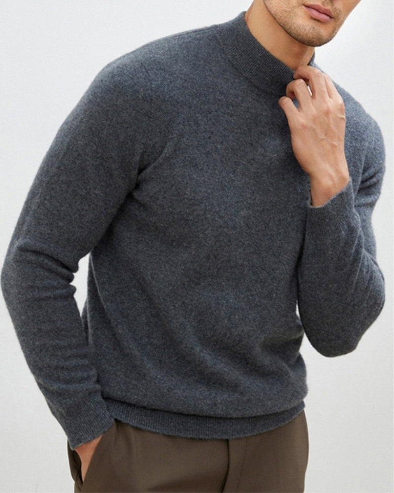 Old Money Suéter De Cuello Alto De Cashmere Y Lana Hombre