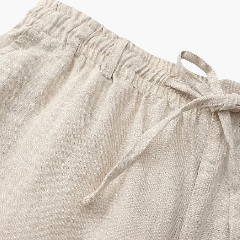 PARIJAN Pantalones Cortos de Lino Como