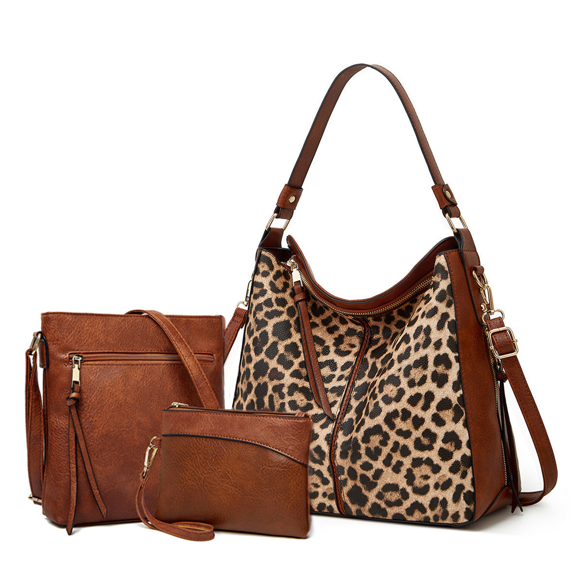 Hypersku Bolso Hobo Lujo Cuero 3-Piezas Set