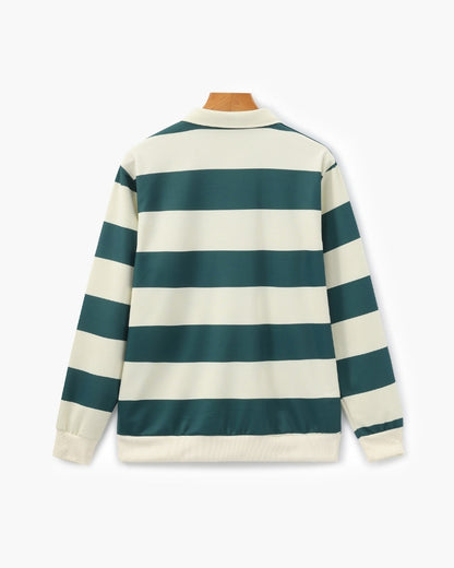 Old Money Polo Rugby Rayas Vintage Hombre