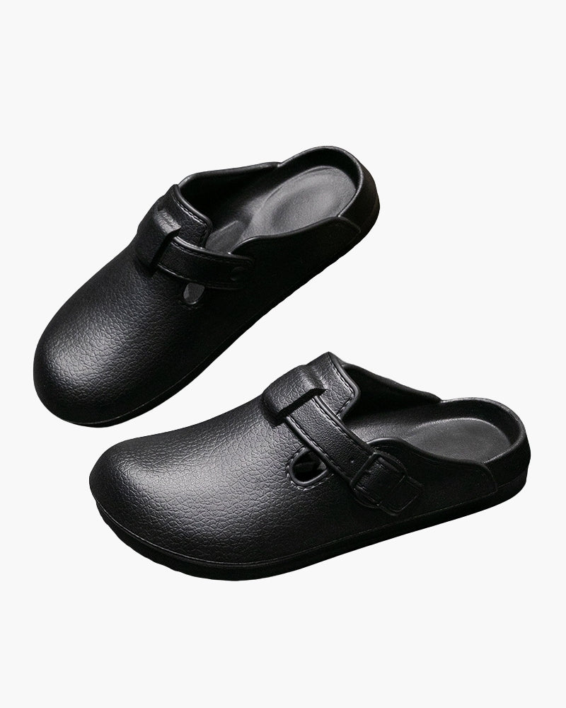 Old Money Clogs Clásicos Impermeables Con Hebilla Hombre