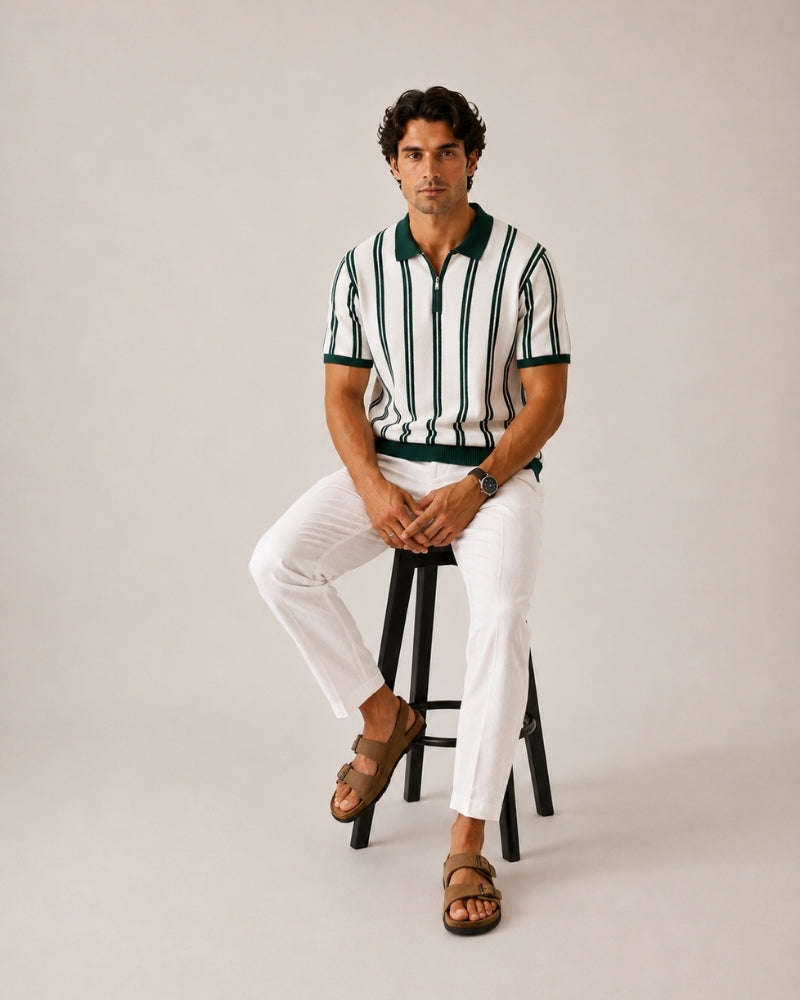 Old Money Modena Jersey De Punto Cremallera Media Hombre