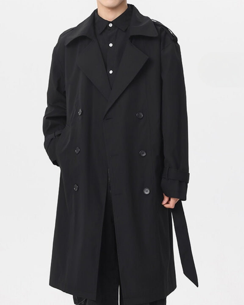 Old Money Abrigo Trench Doble Botonadura Hombre