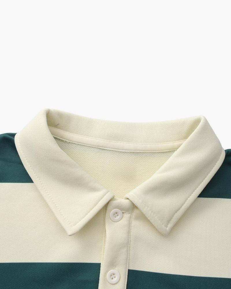 Old Money Polo Rugby Rayas Vintage Hombre