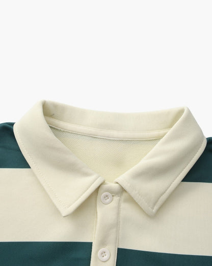 Old Money Polo Rugby Rayas Vintage Hombre