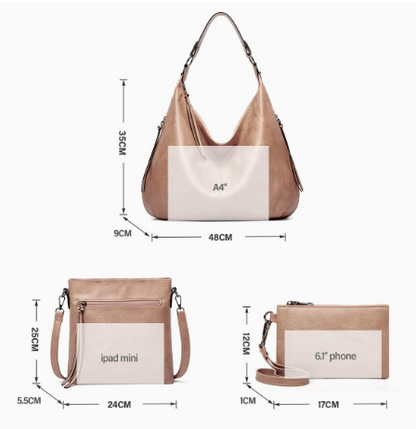 Hypersku Bolso Hobo Suave 3 Piezas