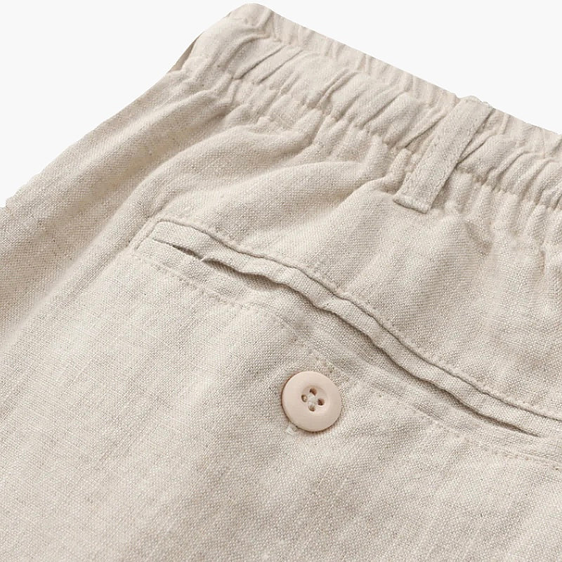 PARIJAN Pantalones Cortos de Lino Como