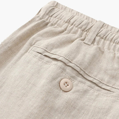 PARIJAN Pantalones Cortos de Lino Como