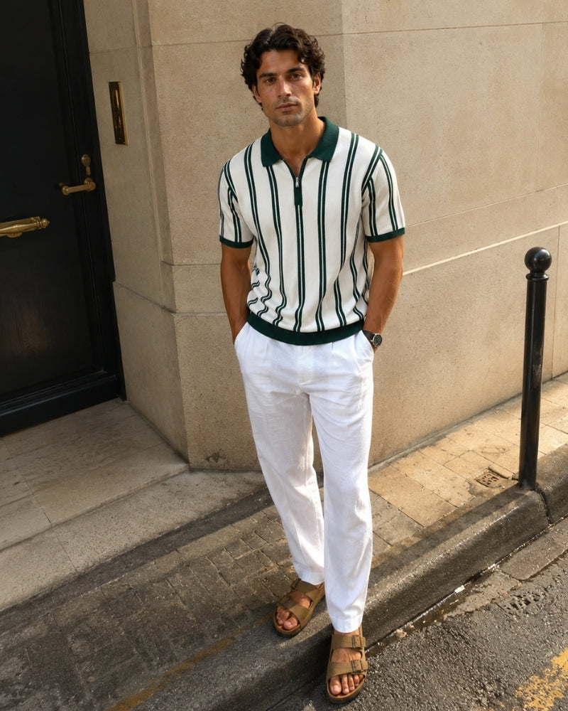 Old Money Modena Jersey De Punto Cremallera Media Hombre