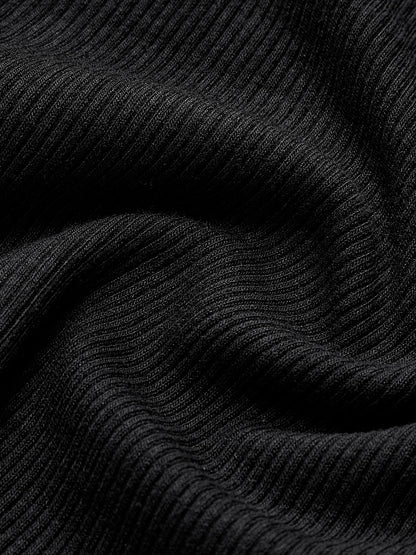 COMMENSE Blusa Básica de Manga Larga con Cuello Redondo