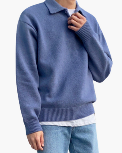 Old Money Jersey De Lana Cremallera Media Hombre