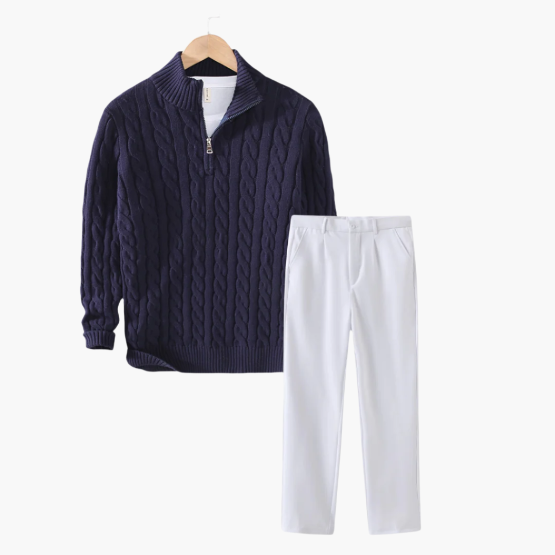 PARIJAN Conjunto de Suéter Cremallera y Pantalón