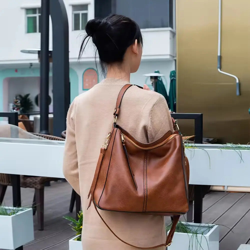 Hypersku Bolso Hobo Lujo Cuero Antirrobo