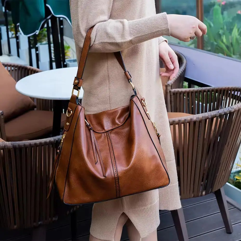 Hypersku Bolso Hobo Lujo Cuero Antirrobo