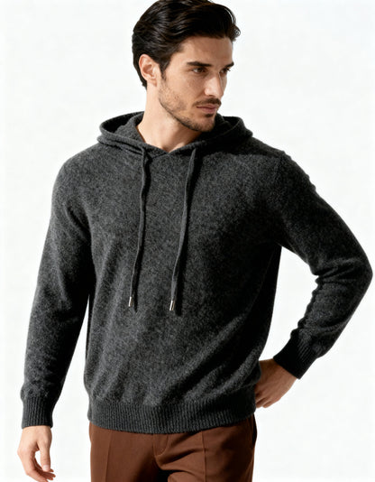 Old Money Sudadera Con Capucha 100% Cashmere Hombre