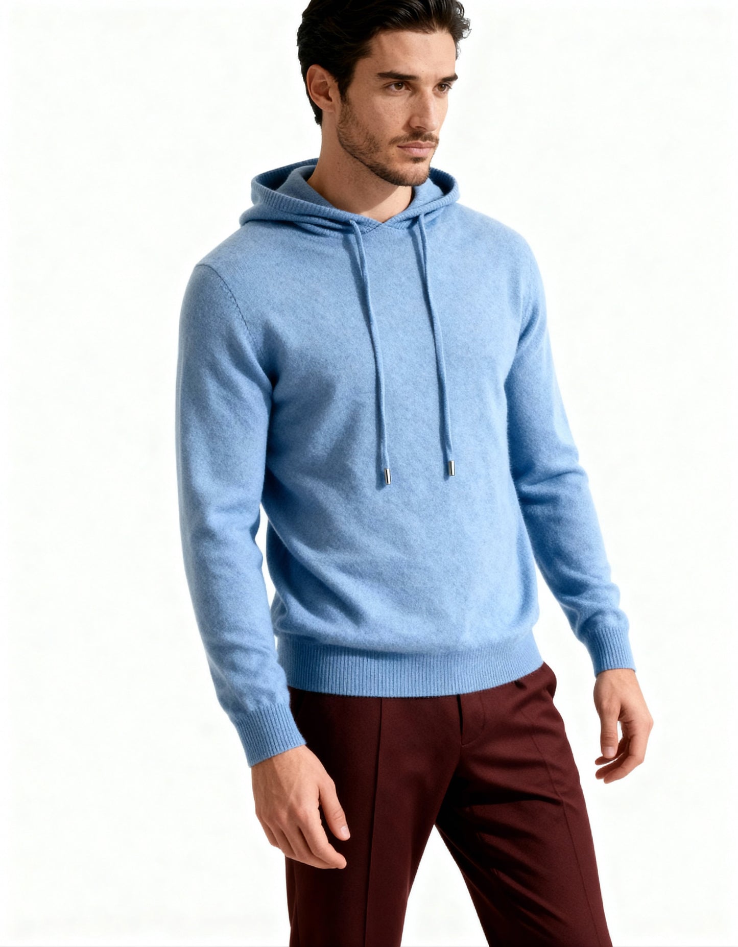 Old Money Sudadera Con Capucha 100% Cashmere Hombre