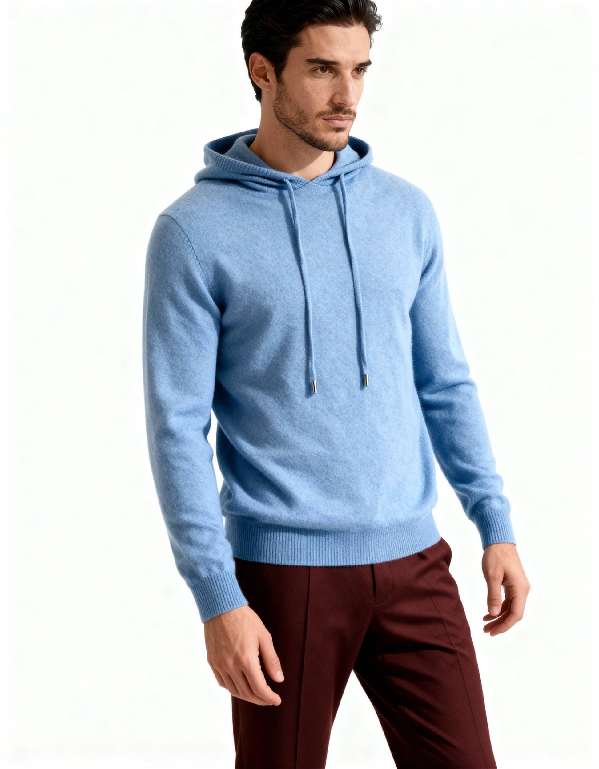 Old Money Sudadera Con Capucha 100% Cashmere Hombre