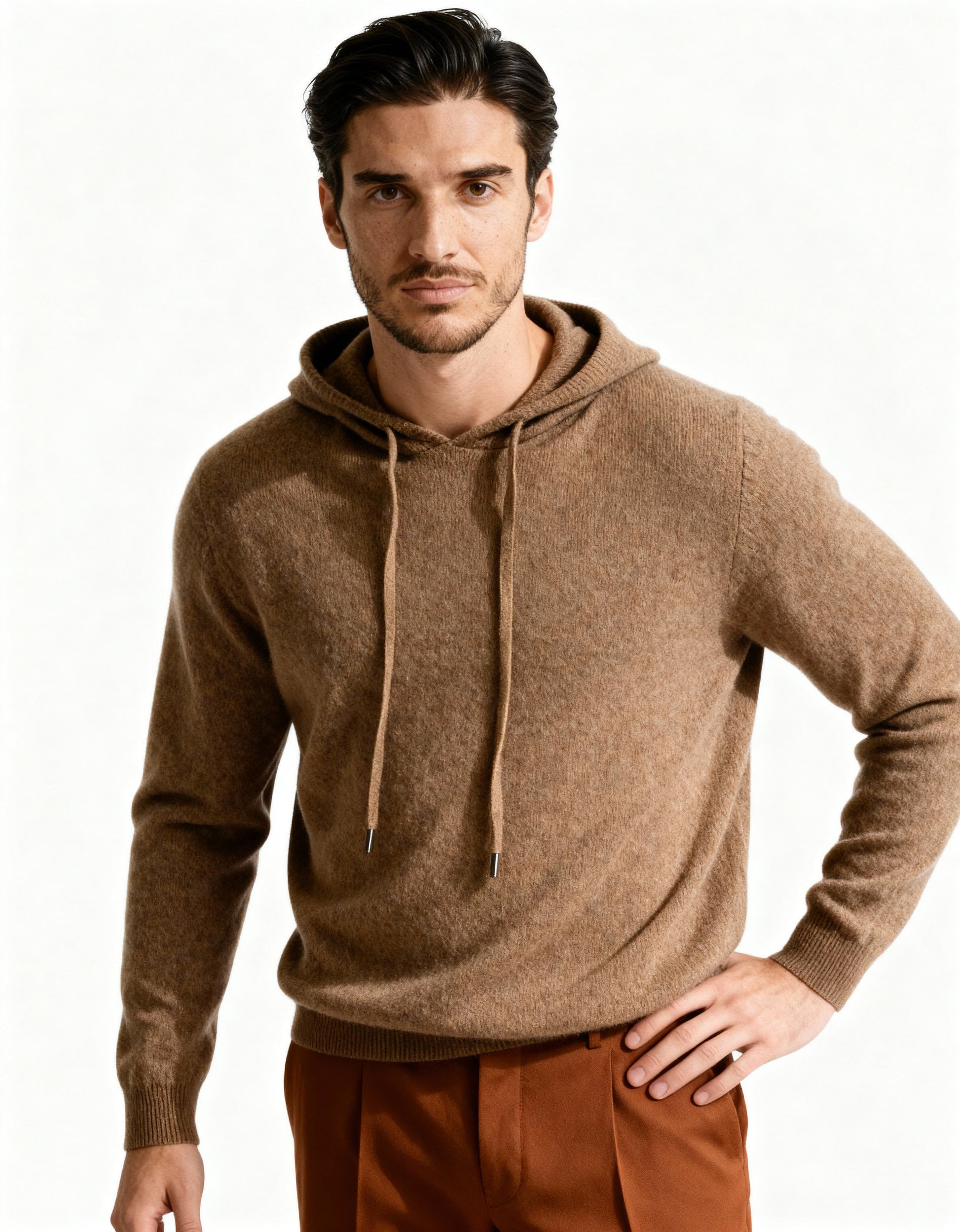 Old Money Sudadera Con Capucha 100% Cashmere Hombre