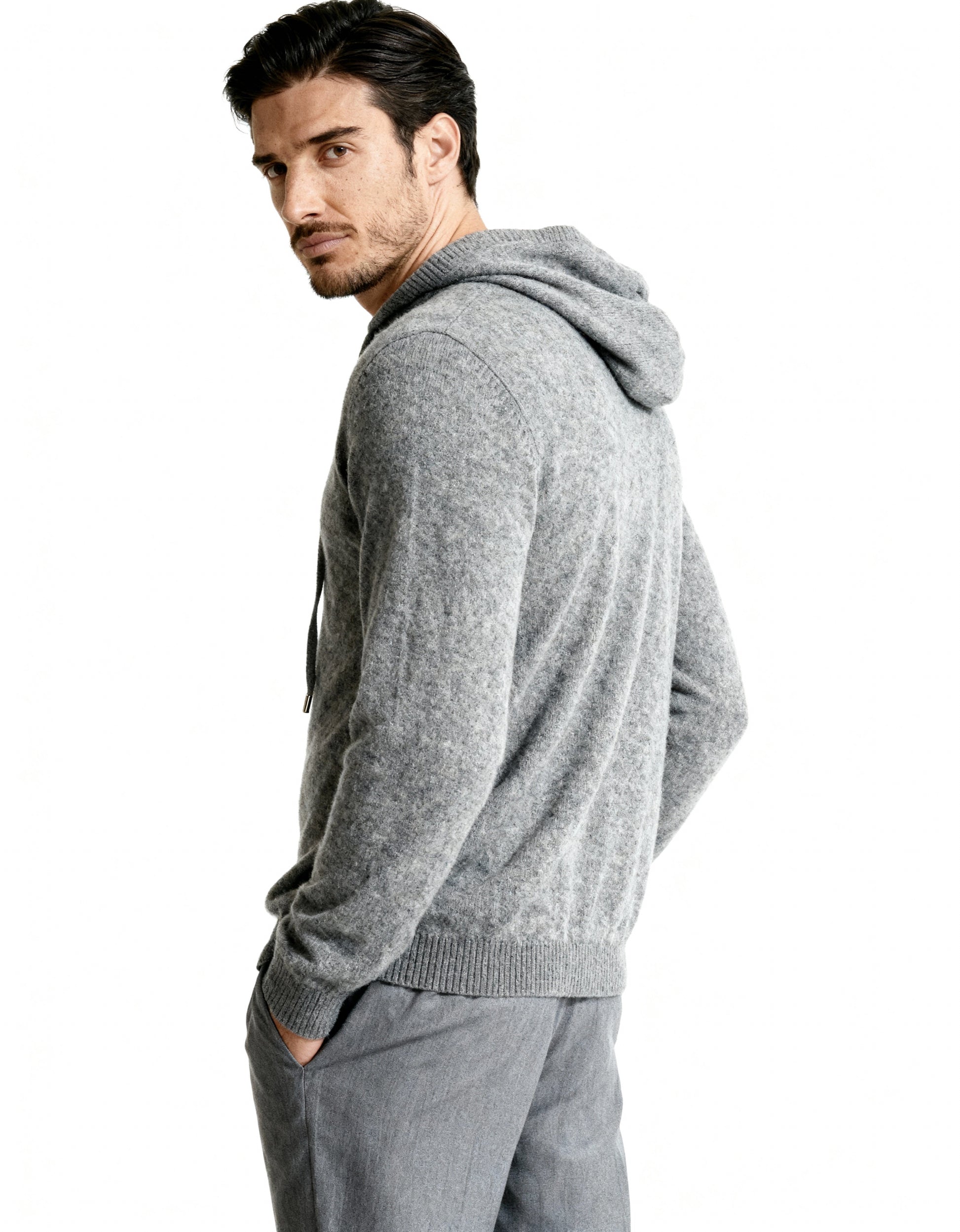 Old Money Sudadera Con Capucha 100% Cashmere Hombre