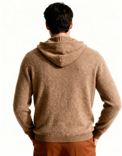 Old Money Sudadera Con Capucha 100% Cashmere Hombre