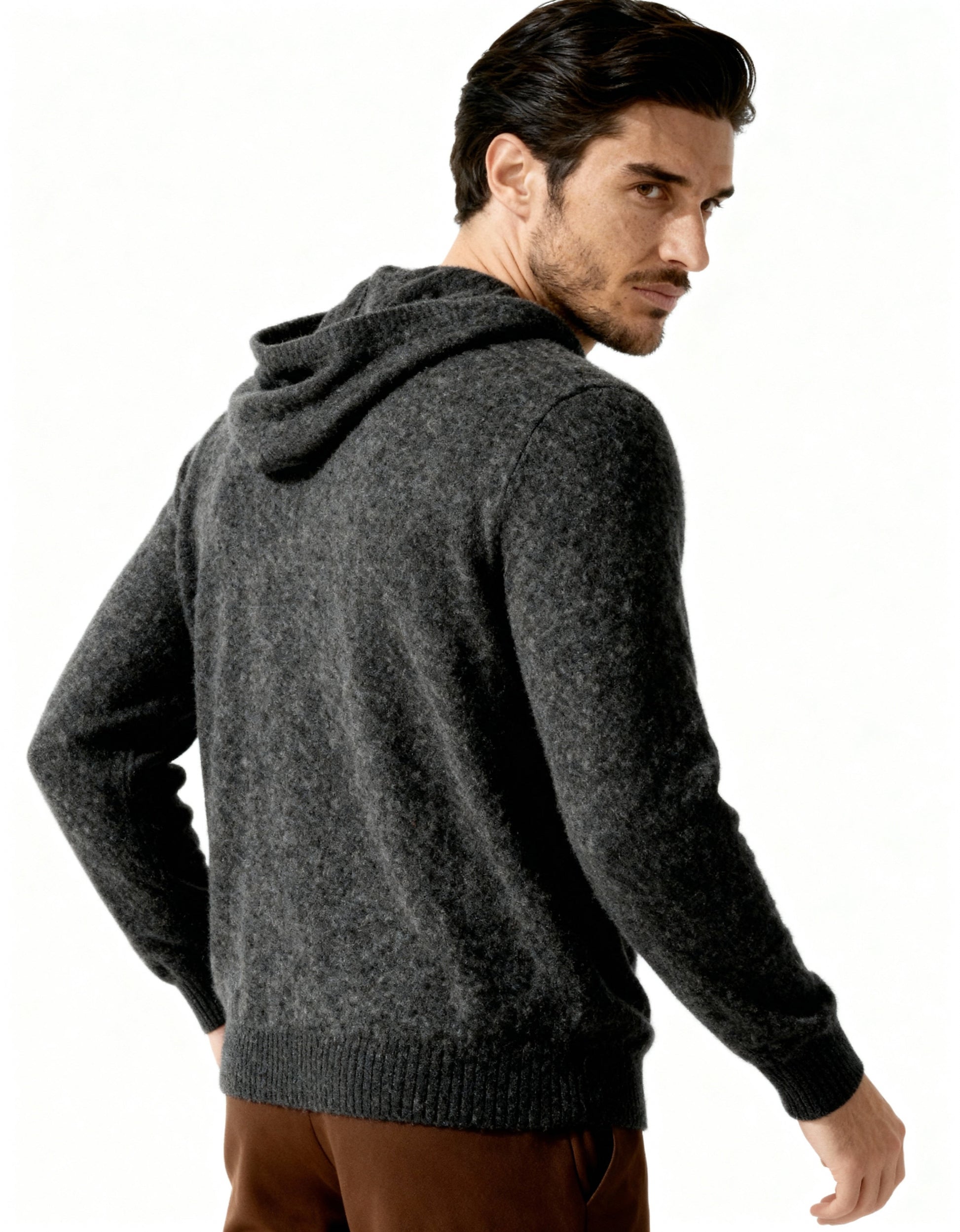 Old Money Sudadera Con Capucha 100% Cashmere Hombre