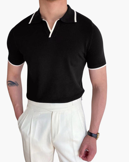 Old Money Polo Monaco Edge Algodón Hombre