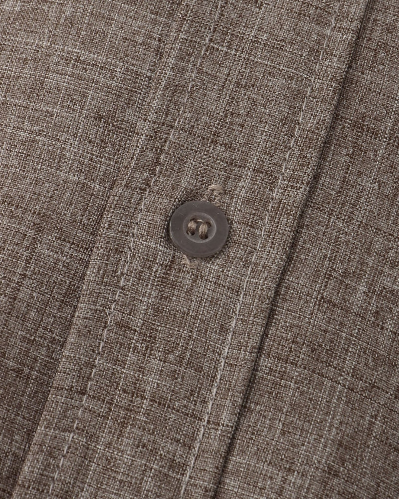 Old Money Camisa Cuello Mandarin Algodón Premium