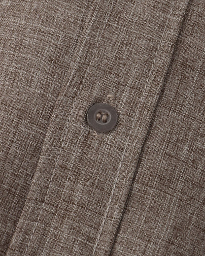Old Money Camisa Cuello Mandarin Algodón Premium