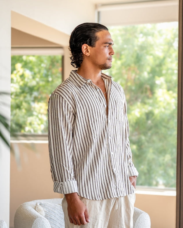 Old Money Camisa De Rayas Hombre