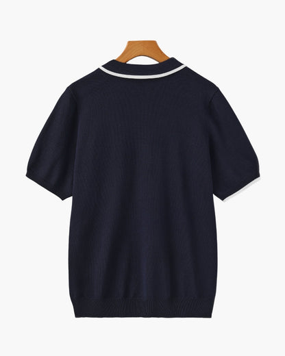 Old Money Polo Monaco Edge Algodón Hombre