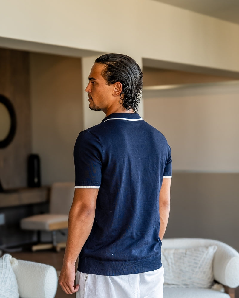 Old Money Polo Monaco Edge Algodón Hombre