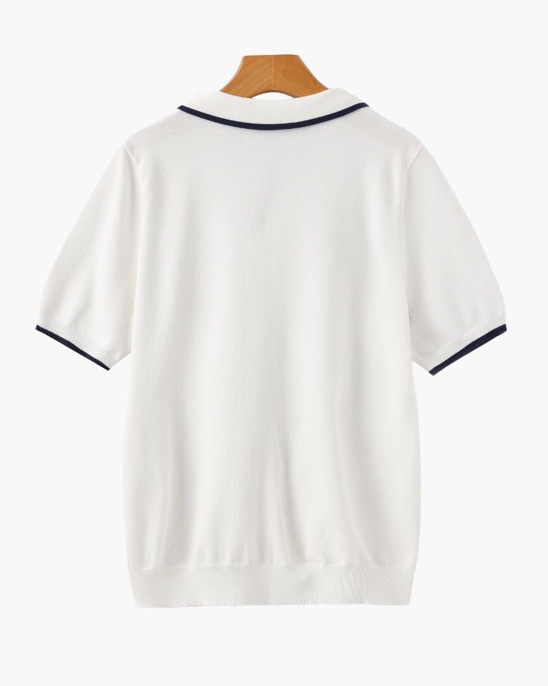 Old Money Polo Monaco Edge Algodón Hombre