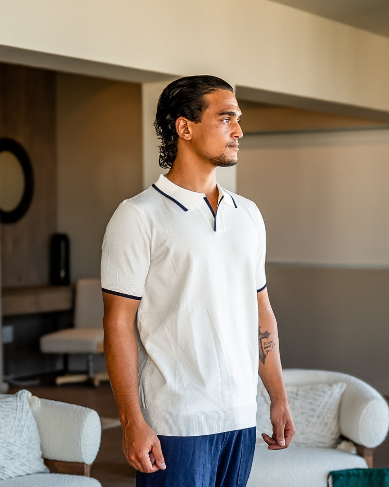 Old Money Polo Monaco Edge Algodón Hombre