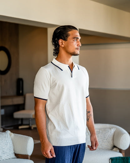 Old Money Polo Monaco Edge Algodón Hombre