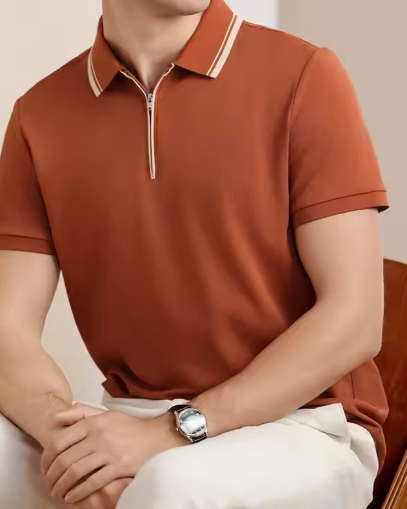 Old Money Ridgeway Zip Polo Premium