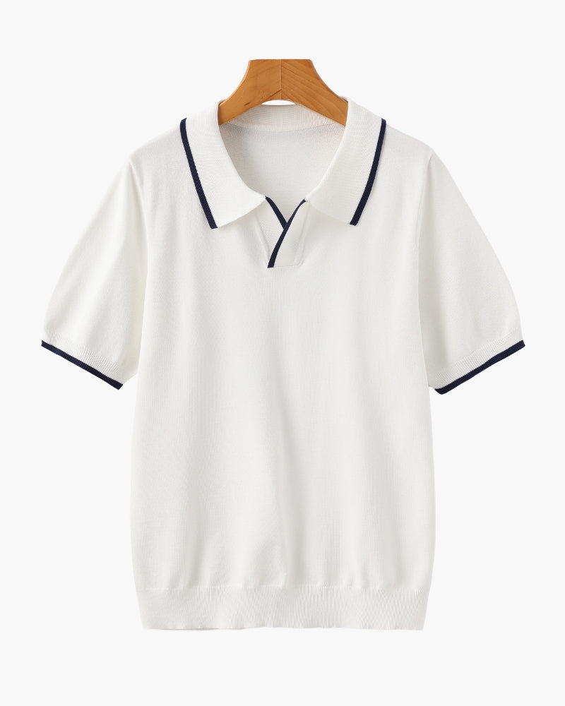 Old Money Polo Monaco Edge Algodón Hombre