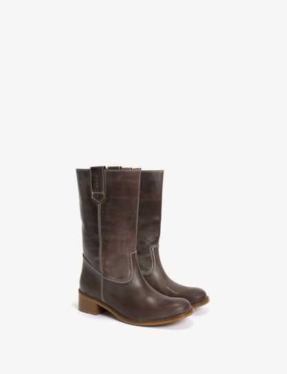 Dico Copenhagen Julia Botas Gaucho Marrón Piel Escovado
